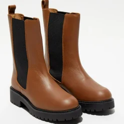 Chelsea Boots en Cuir Carmen camel