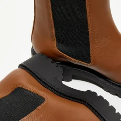Chelsea Boots en Cuir Carmen camel
