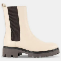Chelsea Boots en Cuir écrues