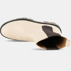 Chelsea Boots en Cuir écrues