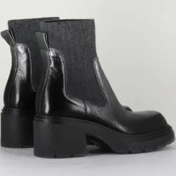 Chelsea boots en Cuir Gusto anthracite - Talon 6 cm