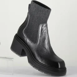 Chelsea boots en Cuir Gusto anthracite - Talon 6 cm