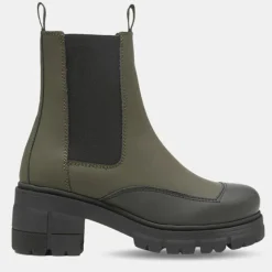 Chelsea Boots en Cuir kaki