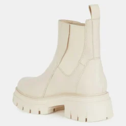 Chelsea Boots en Cuir Links beiges - Talon 6 cm