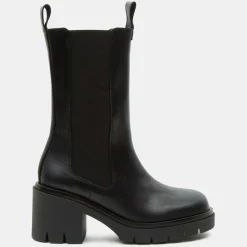 Chelsea Boots en Cuir Mid noires - Talon 8 cm
