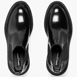 Chelsea boots en Cuir Montresor noires - Talon 6 cm