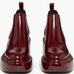 Chelsea boots en Cuir Montresor bordeaux - Talon 6 cm