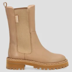 Chelsea Boots en Cuir Onna beiges