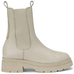 Chelsea Boots en Cuir tige haute beiges