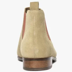Chelsea boots en Velours de Cuir Olympio beiges