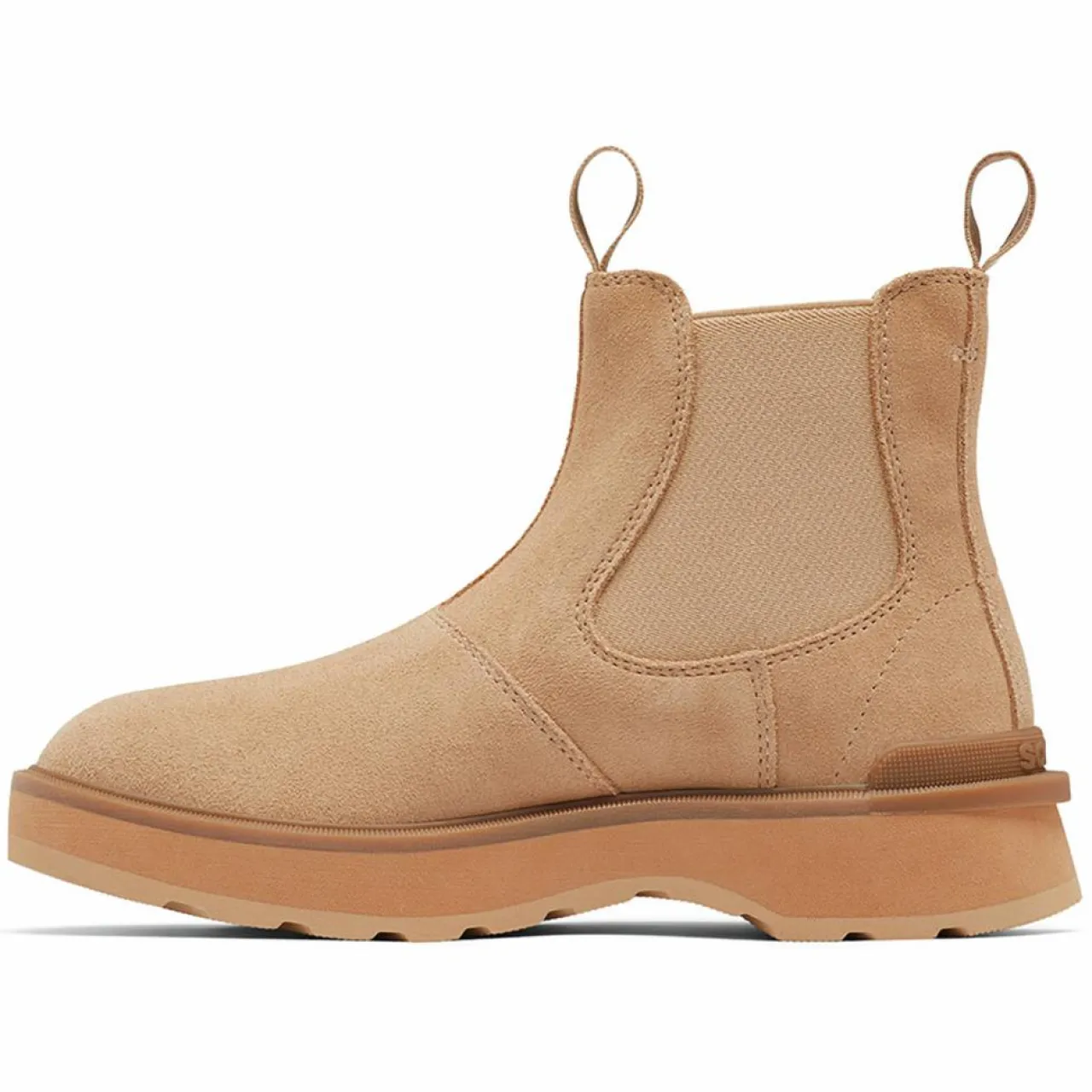 Chelsea boots en Velours de Cuir Hi-Line camel