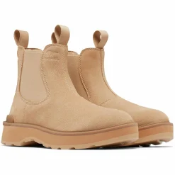 Chelsea boots en Velours de Cuir Hi-Line camel