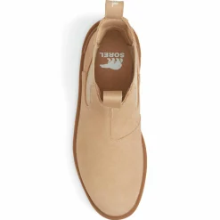 Chelsea boots en Velours de Cuir Hi-Line camel