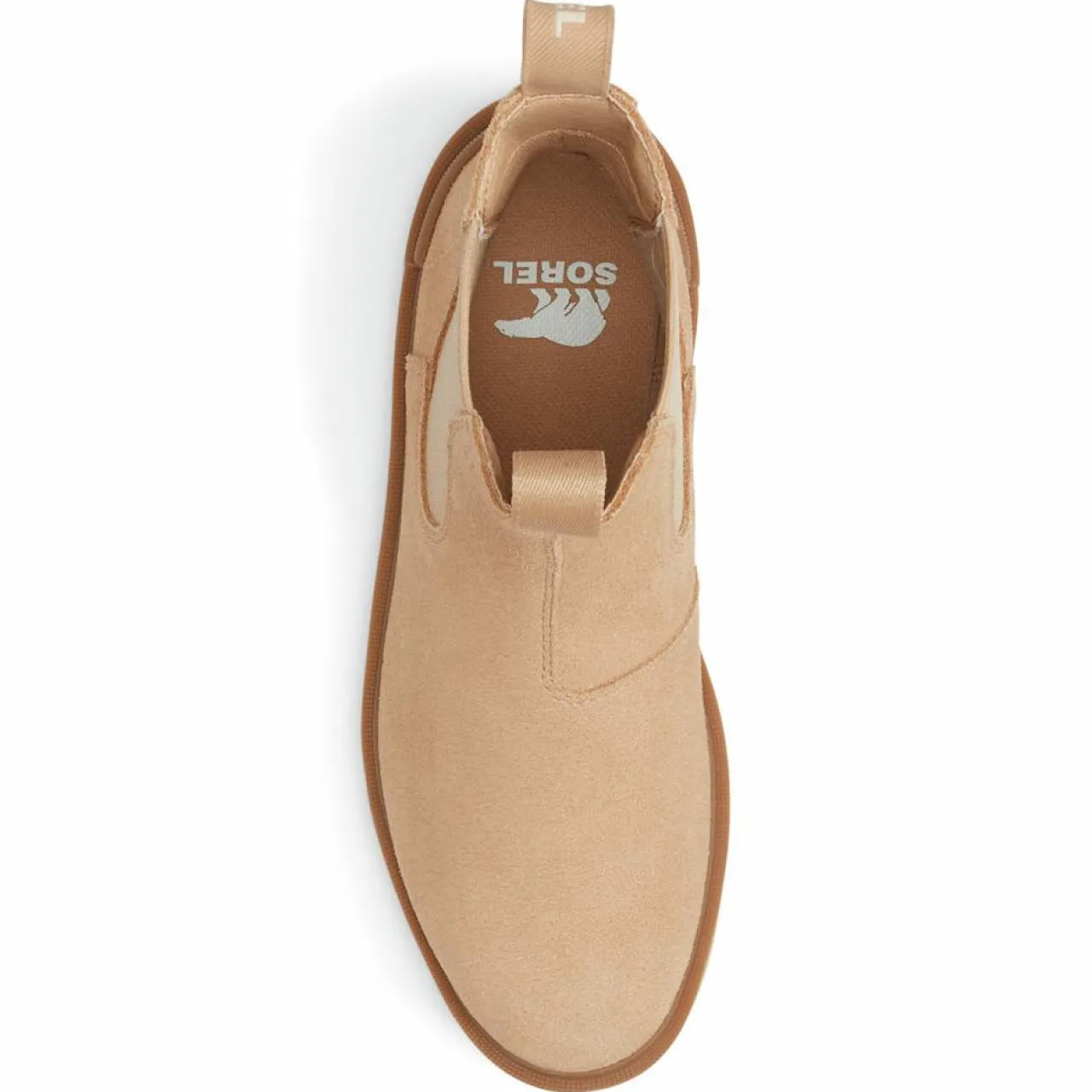 Chelsea boots en Velours de Cuir Hi-Line camel