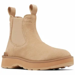 Chelsea boots en Velours de Cuir Hi-Line camel