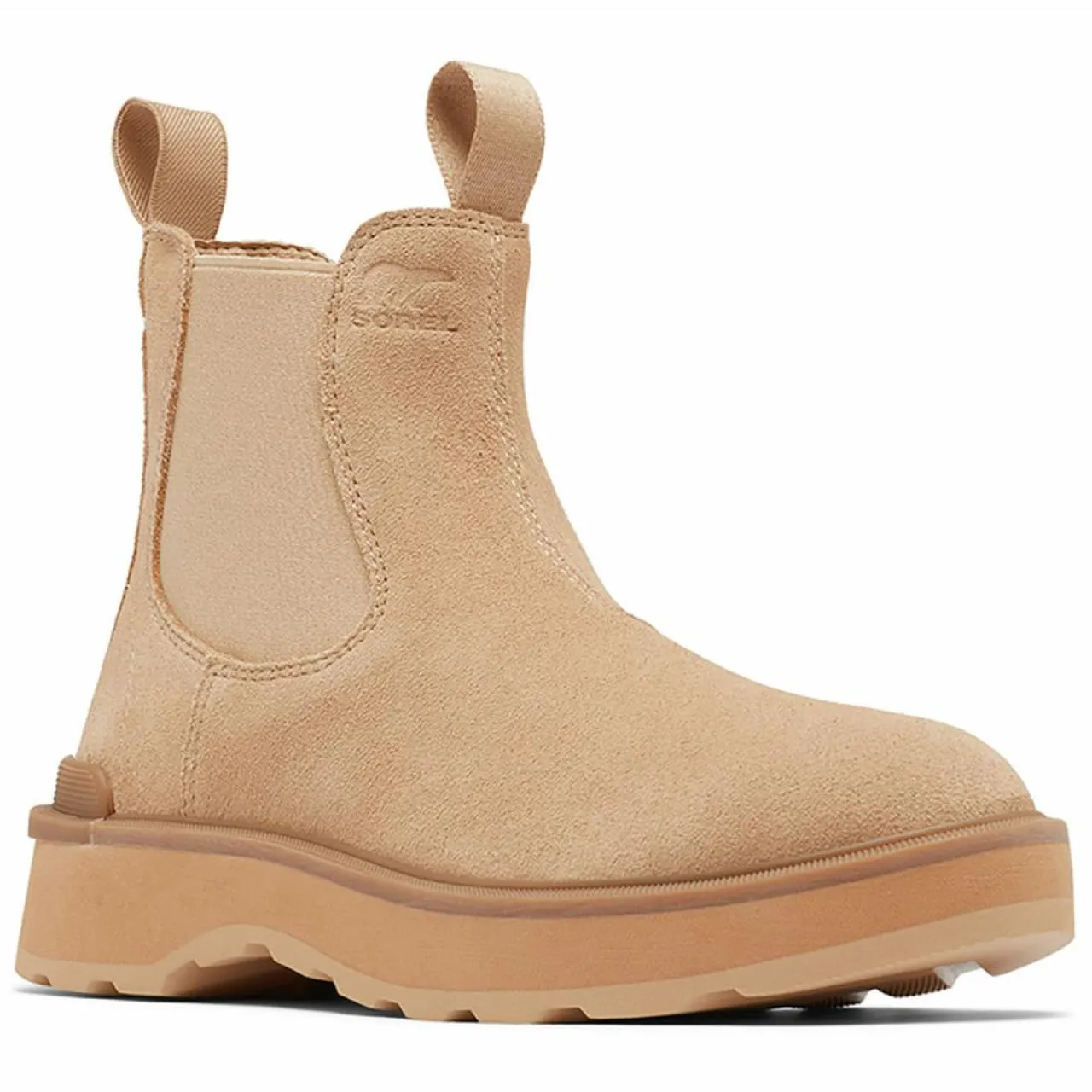Chelsea boots en Velours de Cuir Hi-Line camel