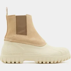 Chelsea Boots en Velours de Cuir Balbi beiges