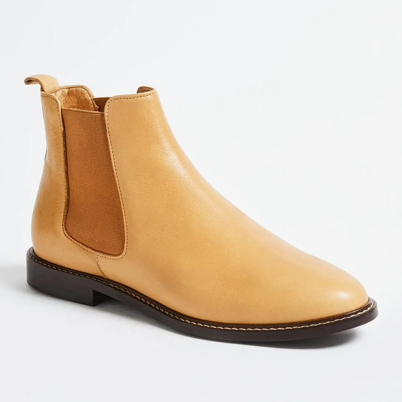 Chelsea Boots Jules en Cuir grainé cognac