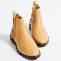 Chelsea Boots Jules en Cuir grainé cognac
