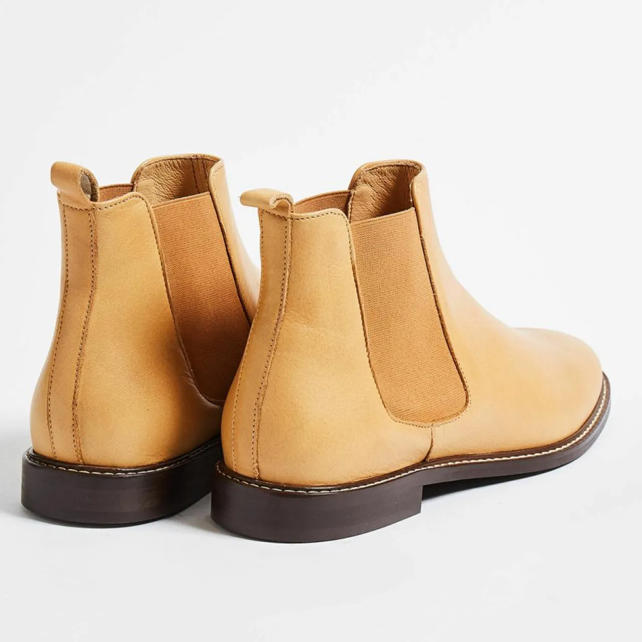 Chelsea Boots Jules en Cuir grainé cognac