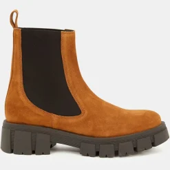 Chelsea boots semelle épaisse camel - Talon 4 cm