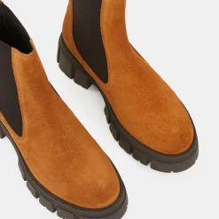 Chelsea boots semelle épaisse camel - Talon 4 cm