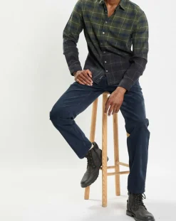 Chemise à Carreaux Degradé Sl kaki/bleu