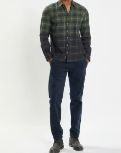 Chemise à Carreaux Degradé Sl kaki/bleu