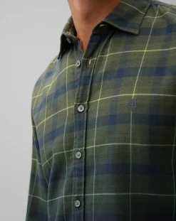 Chemise à Carreaux Degradé Sl kaki/bleu
