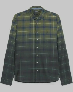 Chemise à Carreaux Degradé Sl kaki/bleu