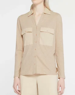 Chemise 100% Coton Bio O-Selection beige moyen