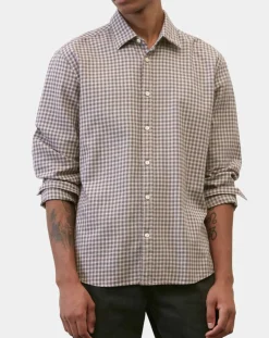 Chemise 100% Coton Bio Regular Fit multicroix blanc/violet