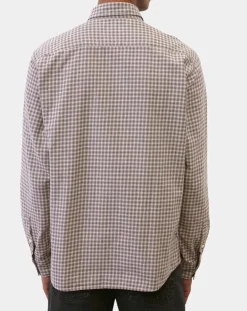 Chemise 100% Coton Bio Regular Fit multicroix blanc/violet