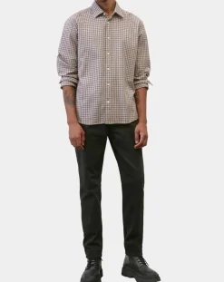 Chemise 100% Coton Bio Regular Fit multicroix blanc/violet