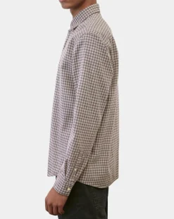 Chemise 100% Coton Bio Regular Fit multicroix blanc/violet