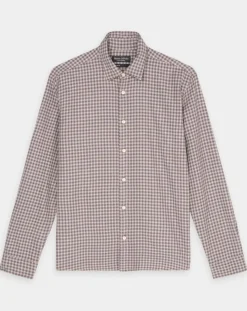 Chemise 100% Coton Bio Regular Fit multicroix blanc/violet