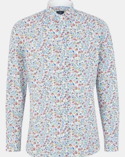 Chemise à fleurs multicolore
