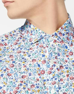 Chemise à fleurs multicolore