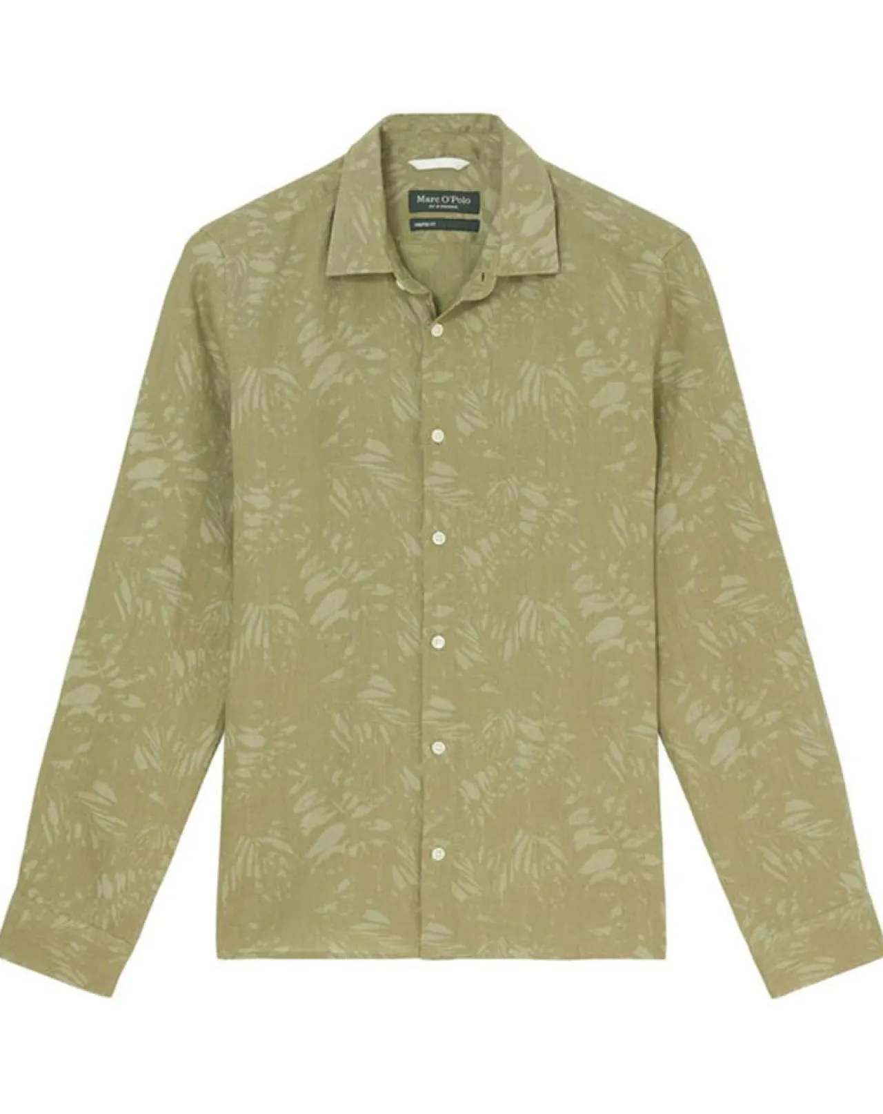 Chemise 100% Lin manches longues Sf kaki clair