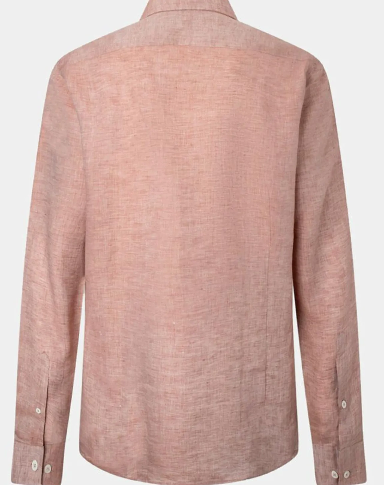 Chemise 100% Lin Slim Fit double poche orange moyen