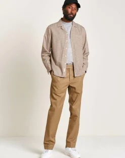 Chemise ajustée Goet à carreaux beige