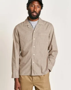 Chemise ajustée Goet à carreaux beige