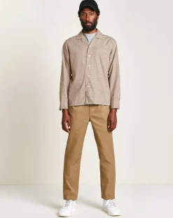 Chemise ajustée Goet à carreaux beige