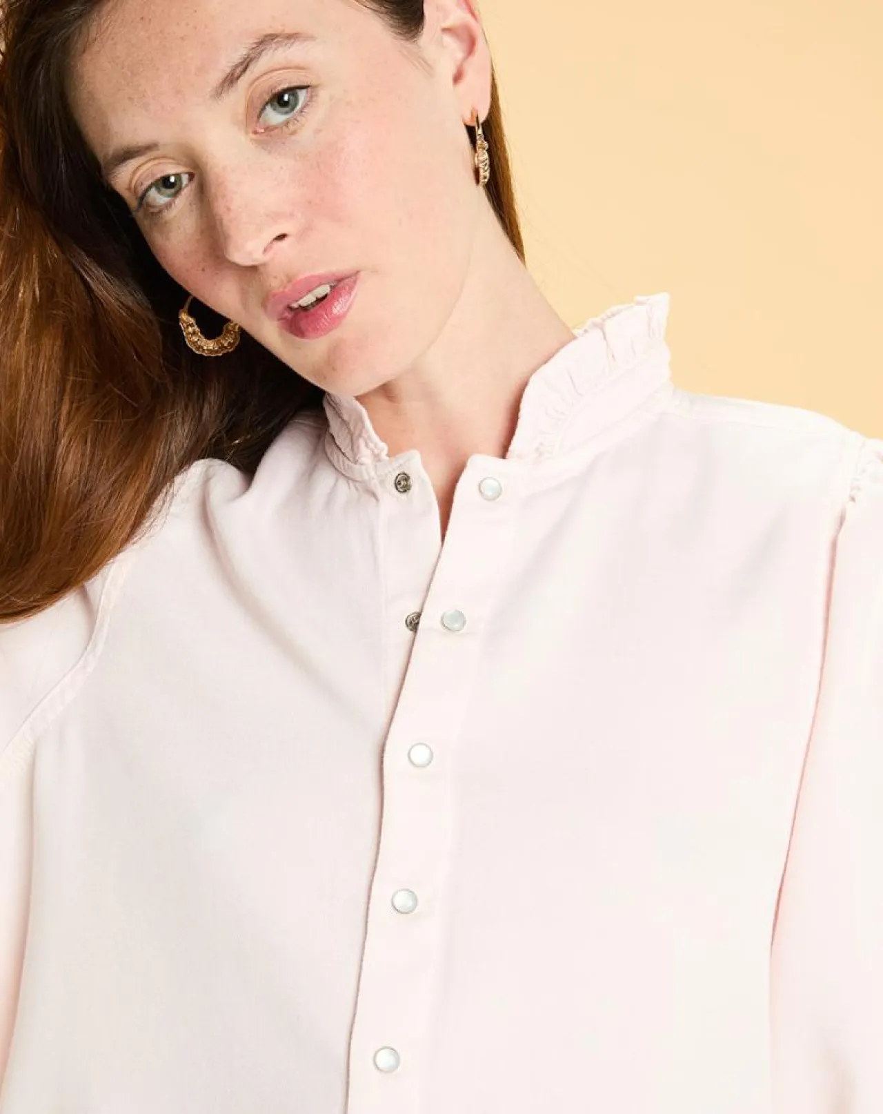 Chemise Arielle rose pâle