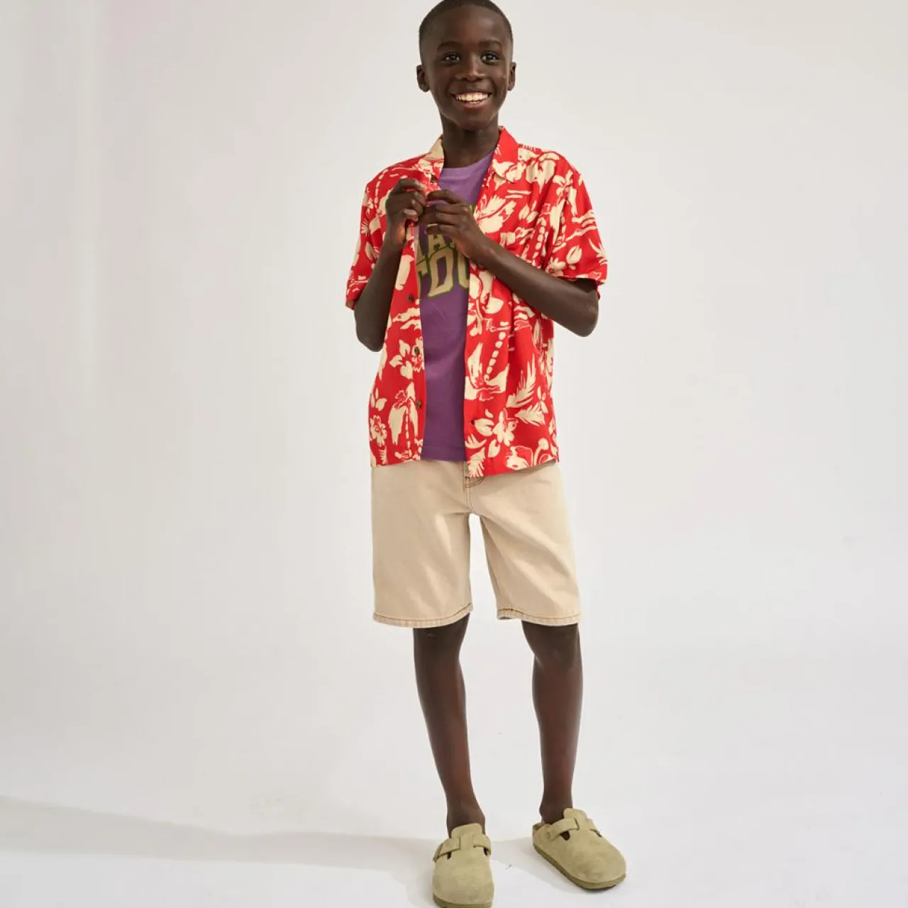 Chemise Arno imprimée rouge