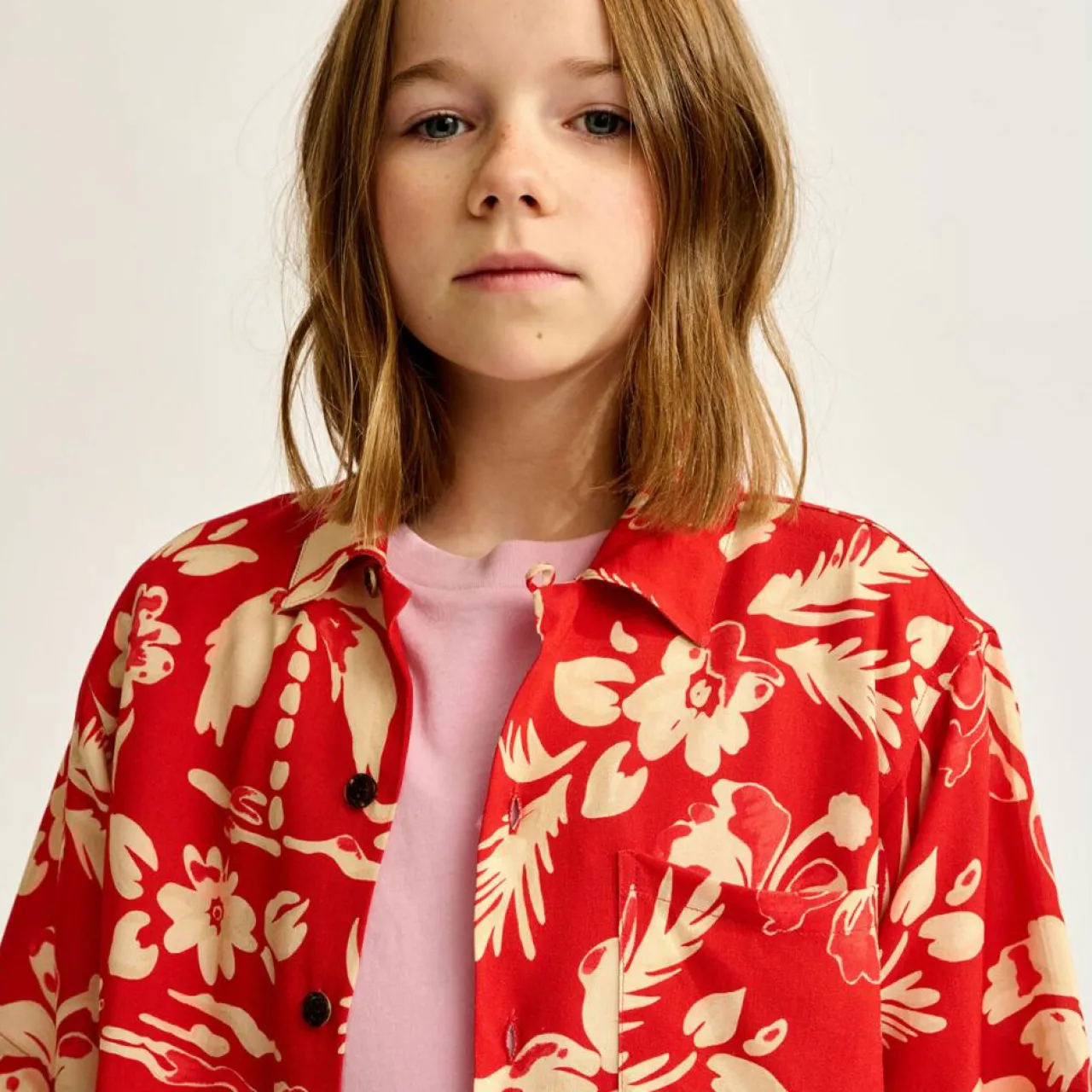 Chemise Arno imprimée rouge