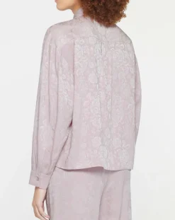 Chemise Boxy Jacquard mauve