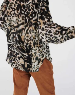 Chemise Caetano beige/kaki/noir