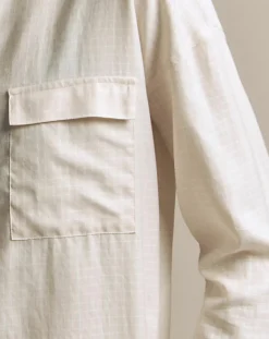 Chemise Canada à petits carreaux rose poudré