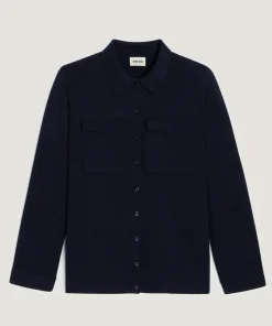 Chemise Cassis poches poitrine bleu nuit